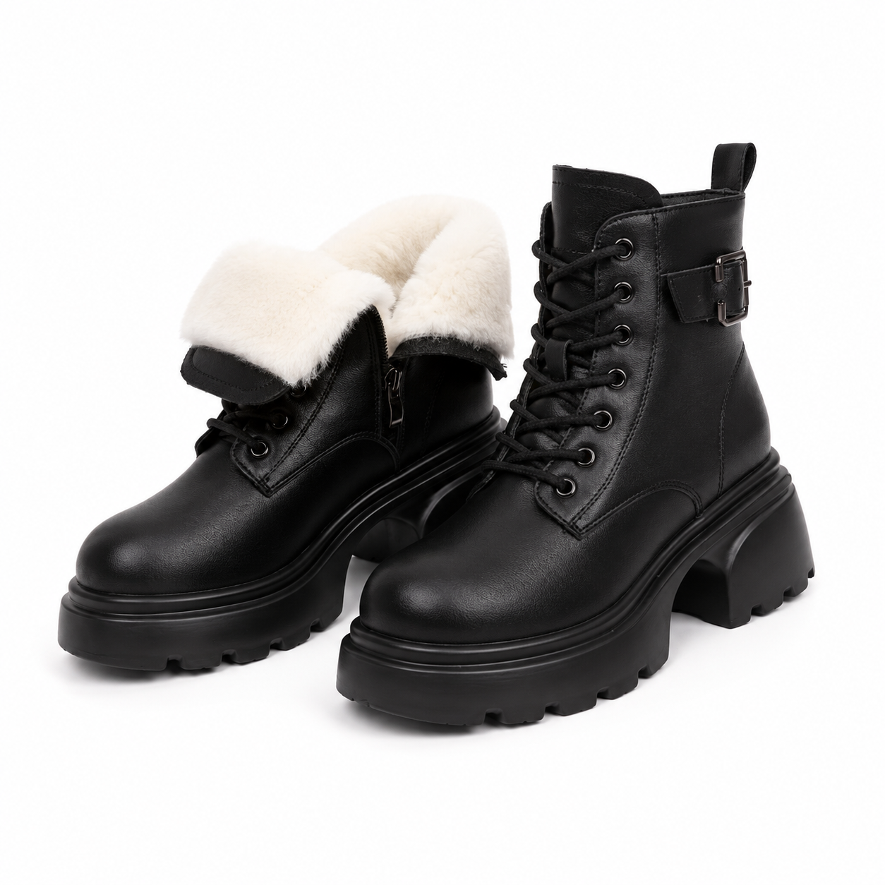 MARA Fleece-Lined Combat Boots