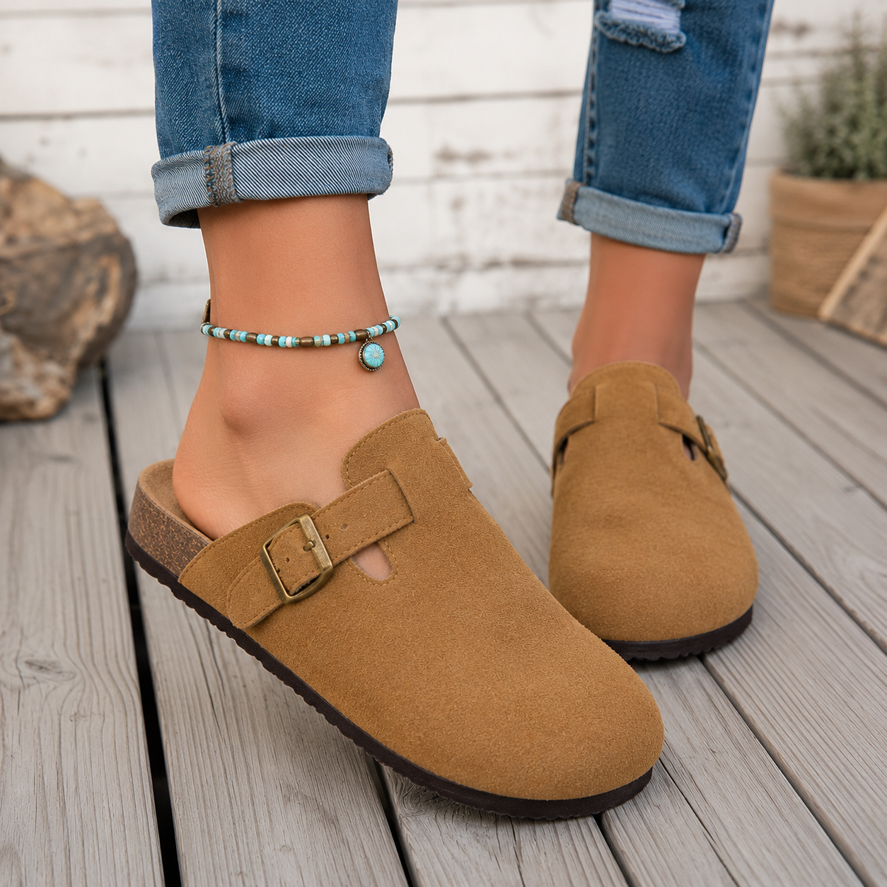 SOREN Suede Comfort Clogs