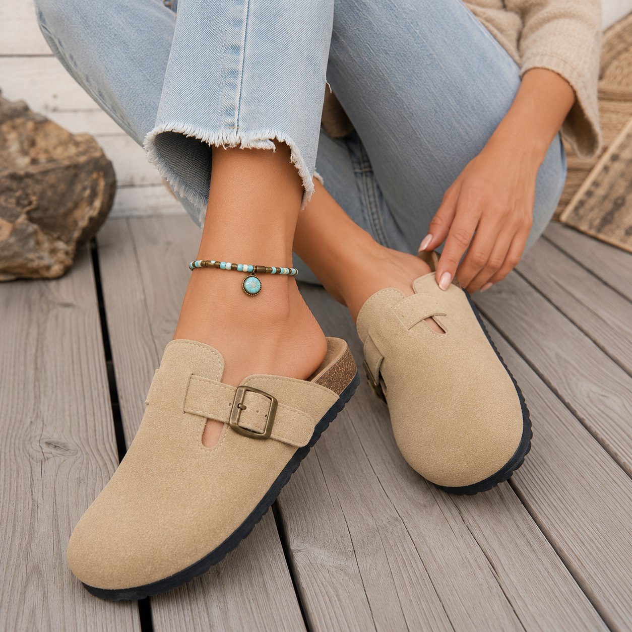 SOREN Suede Comfort Clogs