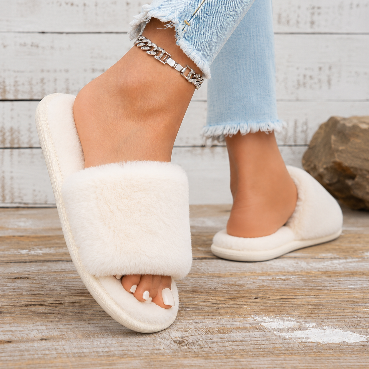 MILA Open-Toe Slippers