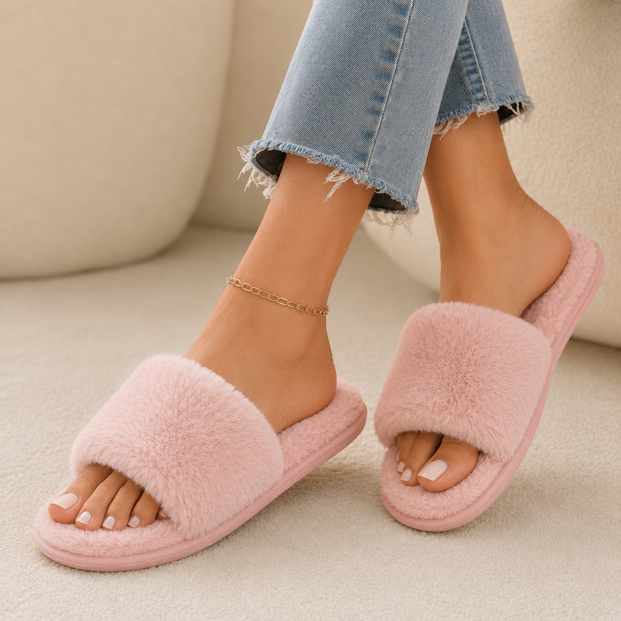 MILA Open-Toe Slippers