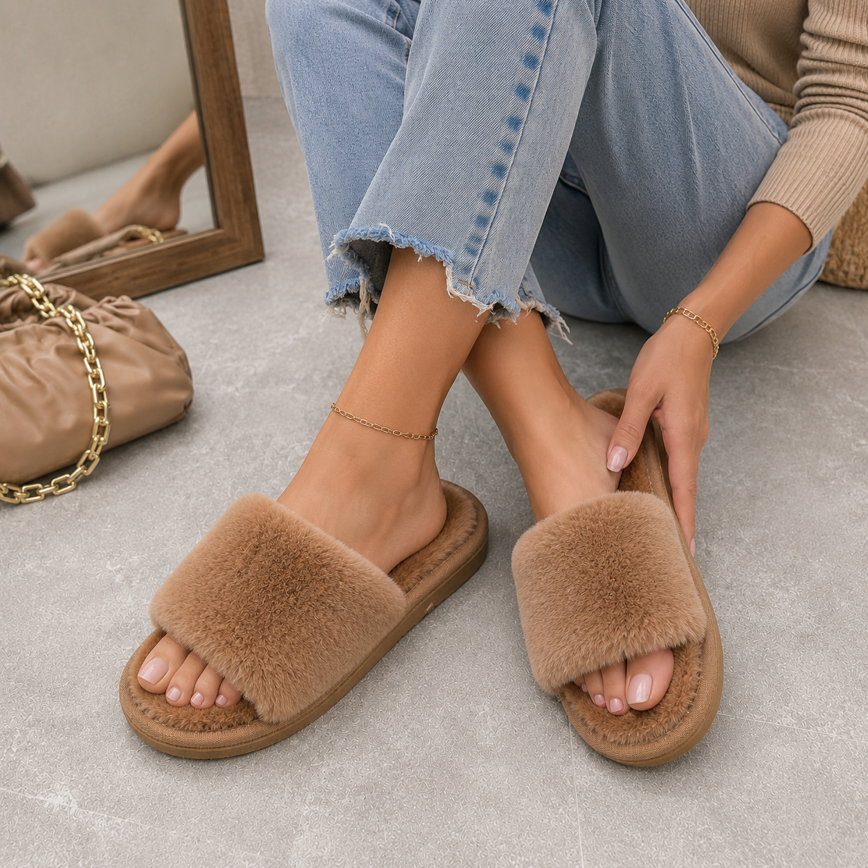 MILA Open-Toe Slippers