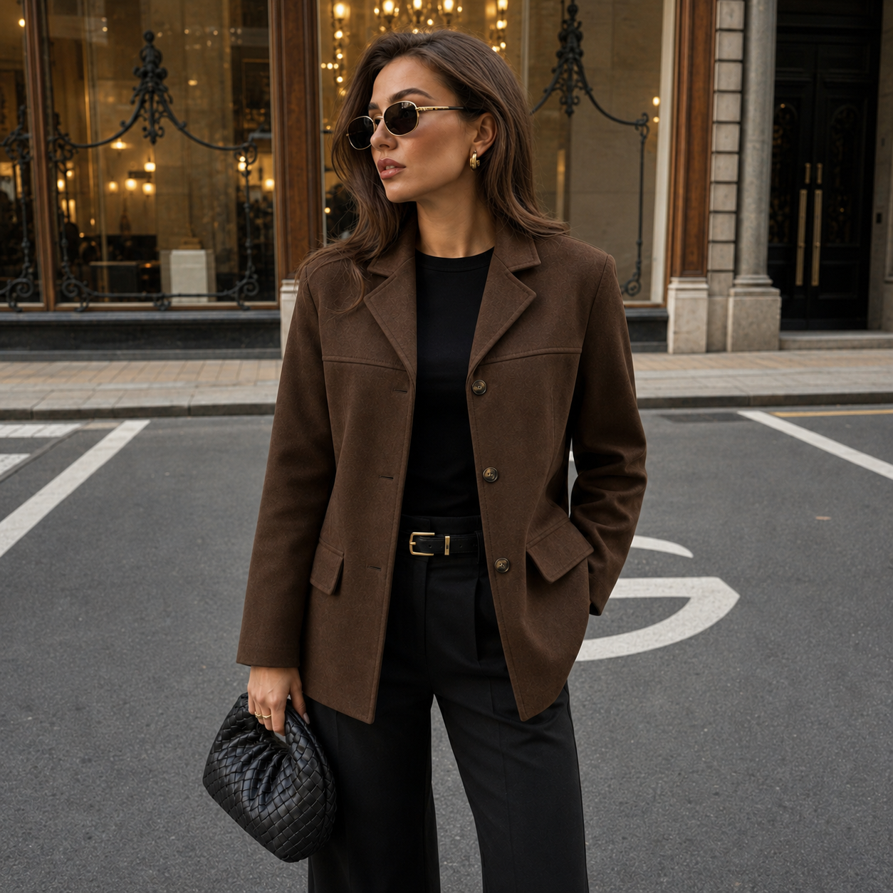 Matilda Cropped Faux Suede Jacket
