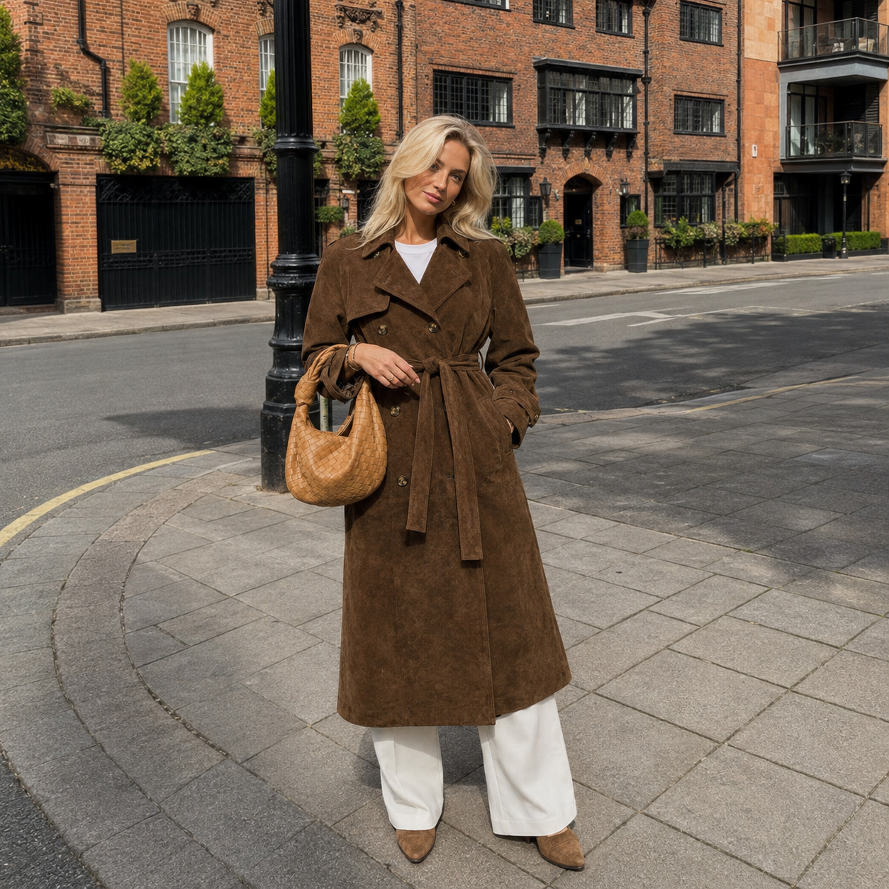 MOLLY Faux Suede Trenchcoat
