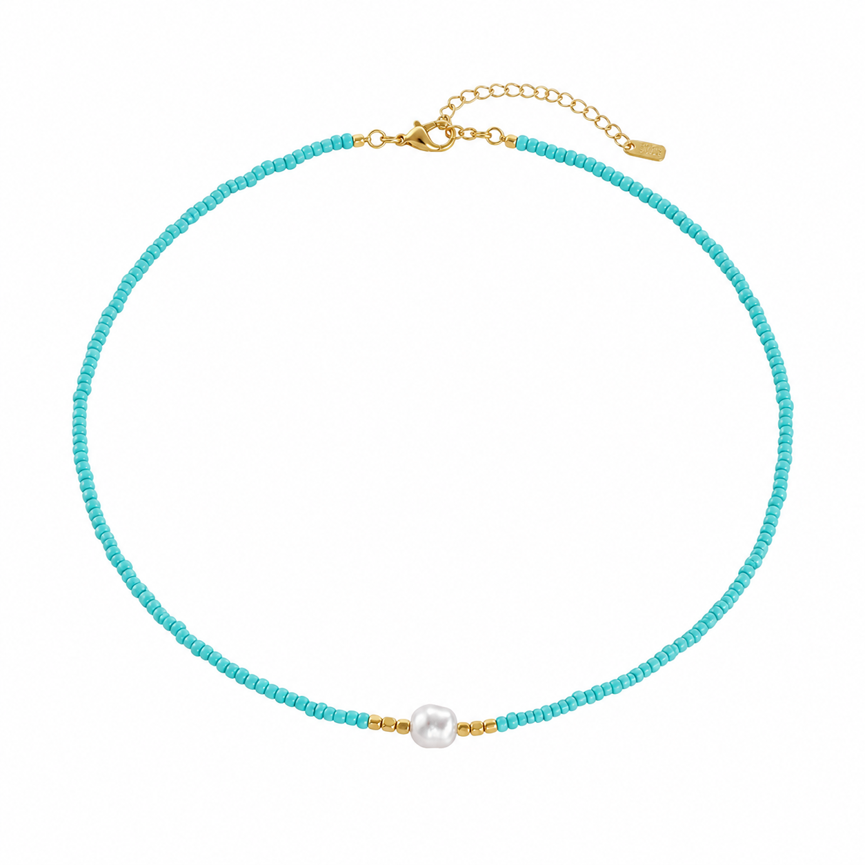 AZURA Beaded Pearl Necklace