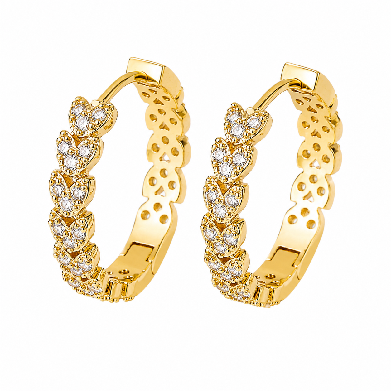 CELINE Crystal Hoop Earrings