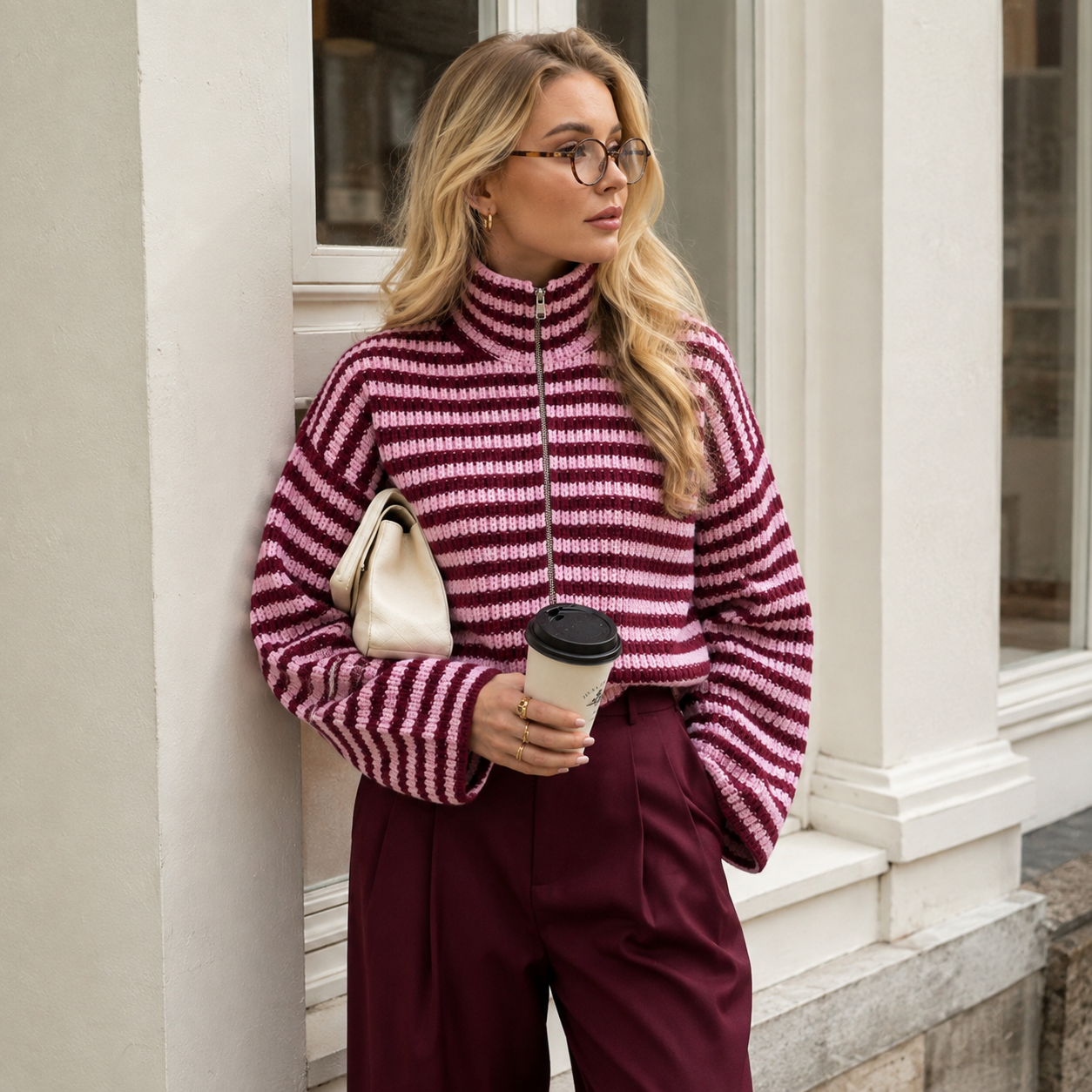 SOPHIE Striped Knit Jacket