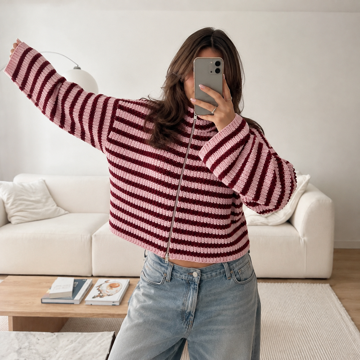 SOPHIE Striped Knit Jacket