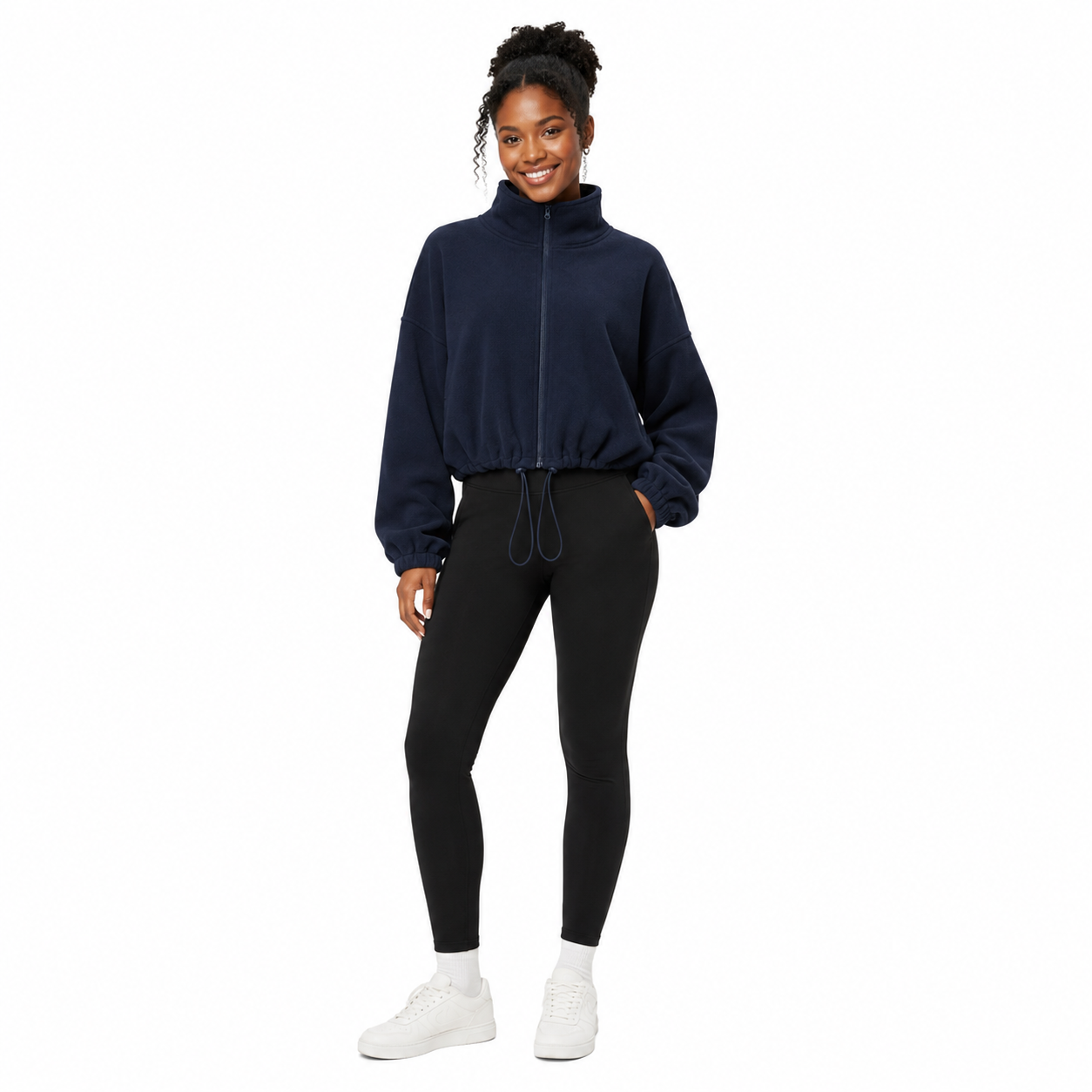Cropped Fleece Jacket