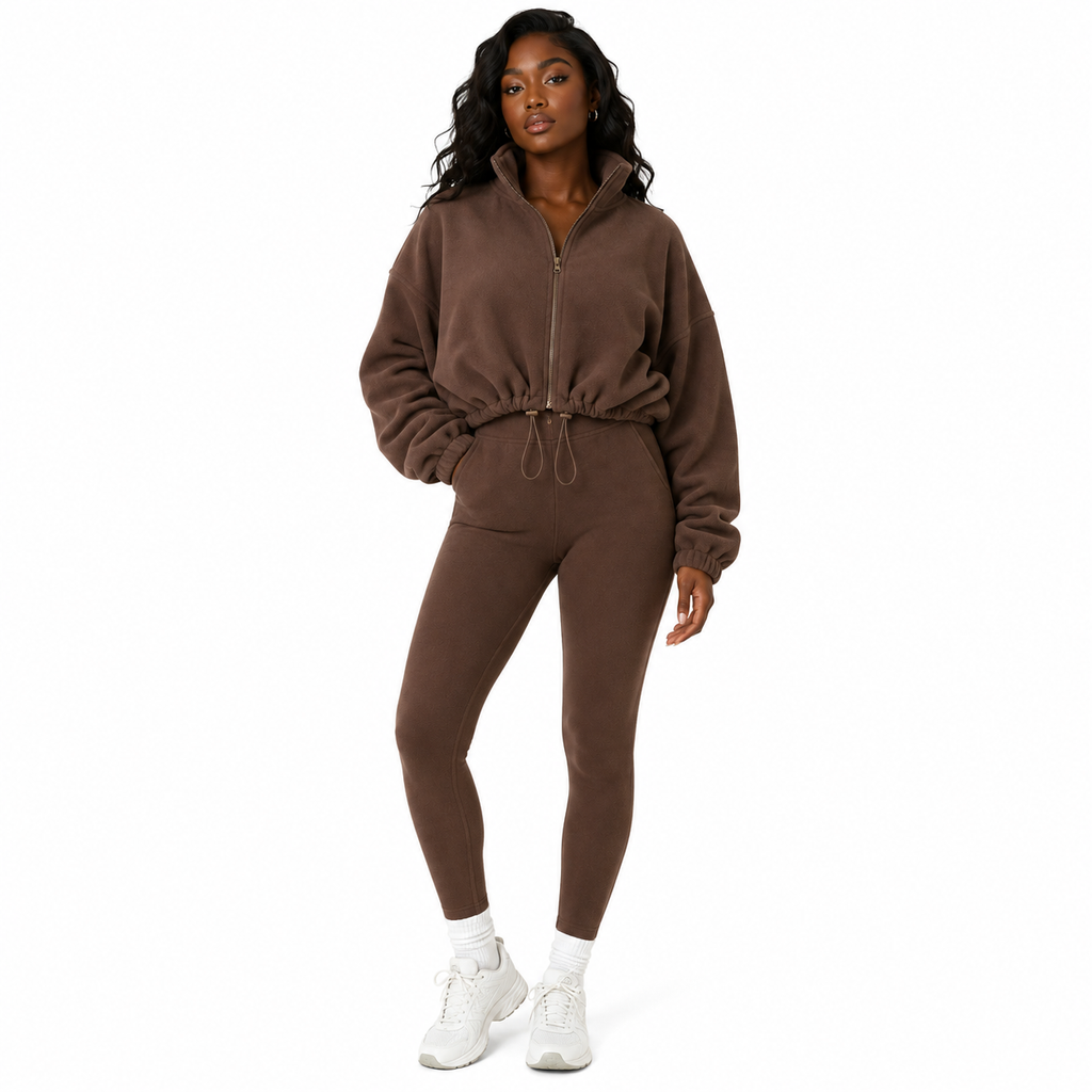 Cropped Fleece Jacket