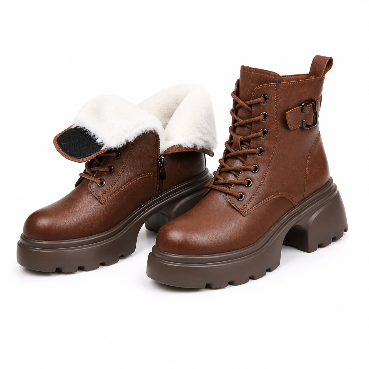 MARA Fleece-Lined Combat Boots