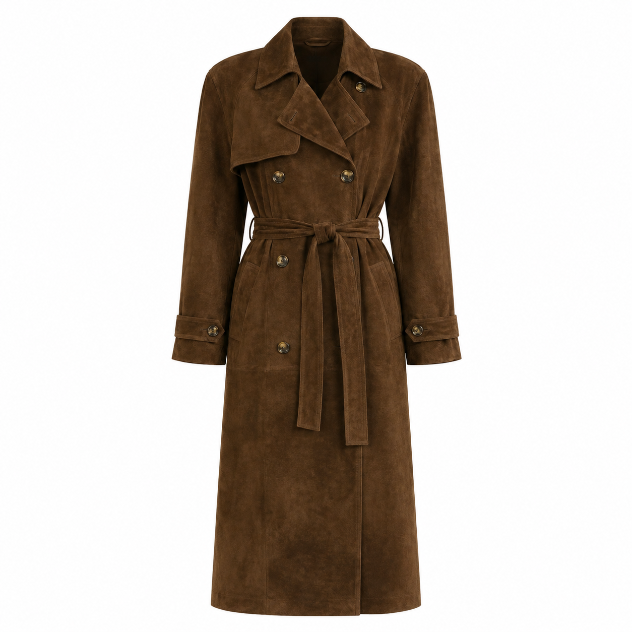 MOLLY Faux Suede Trenchcoat